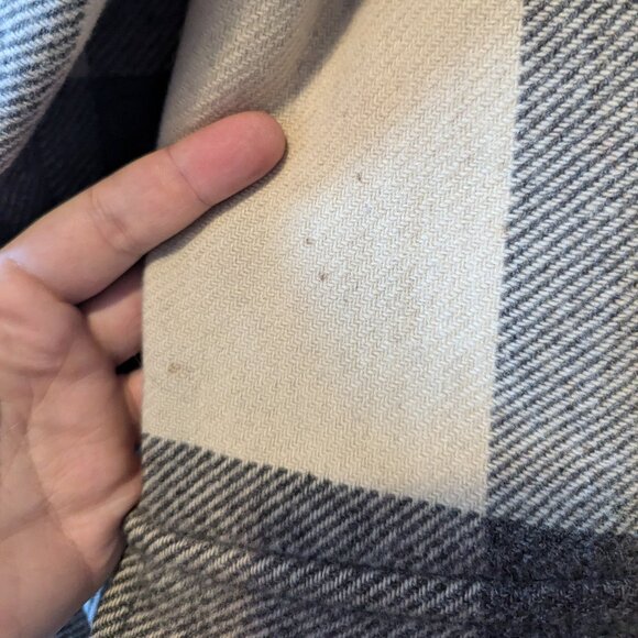 WOOLRICH - Grey plaid coat - Sz M - Picture 10 of 15